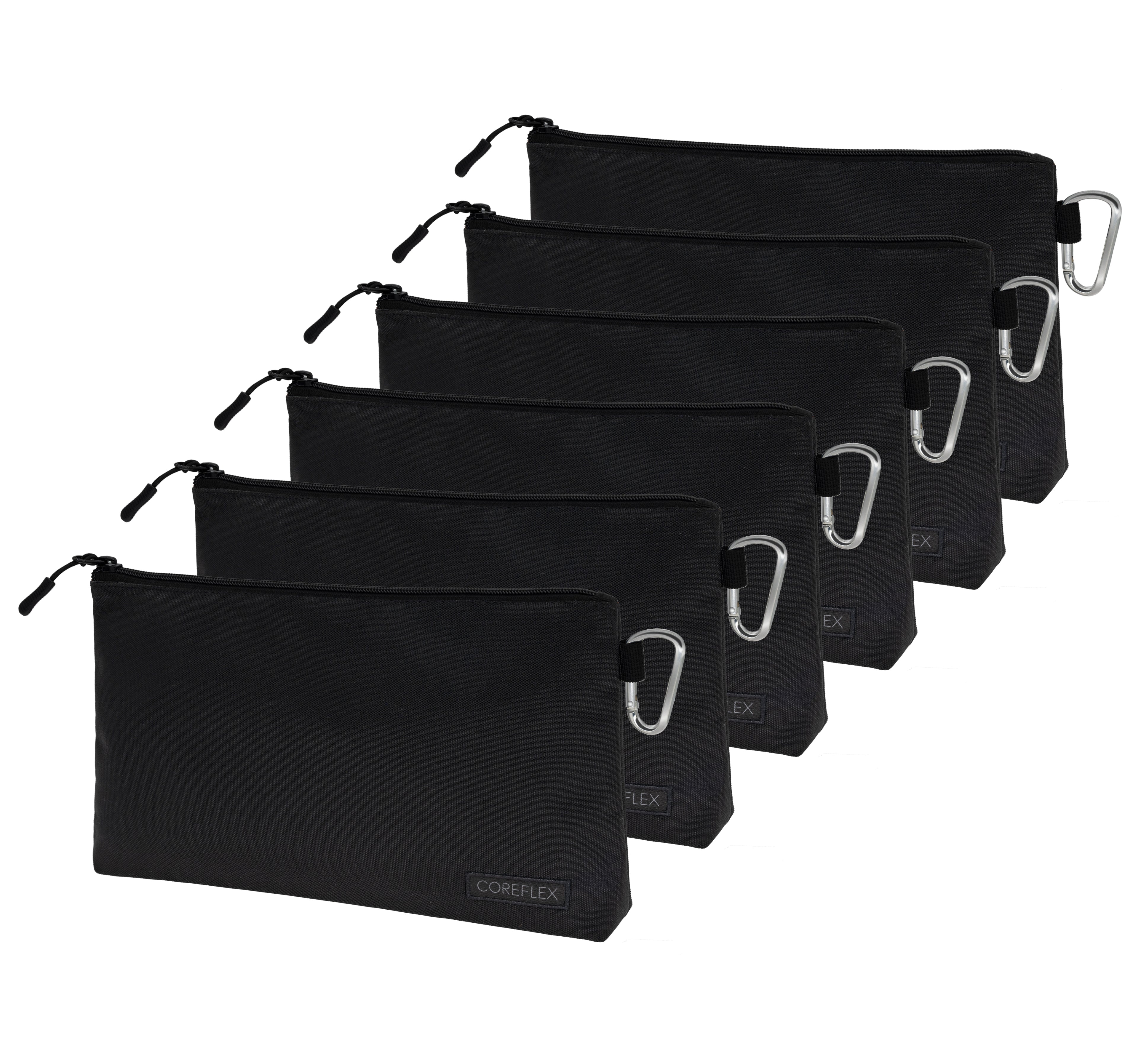 Coreflex 6pack premium Tool Pouch Zipper Bag Multipurpose Storage pouch All Black Color