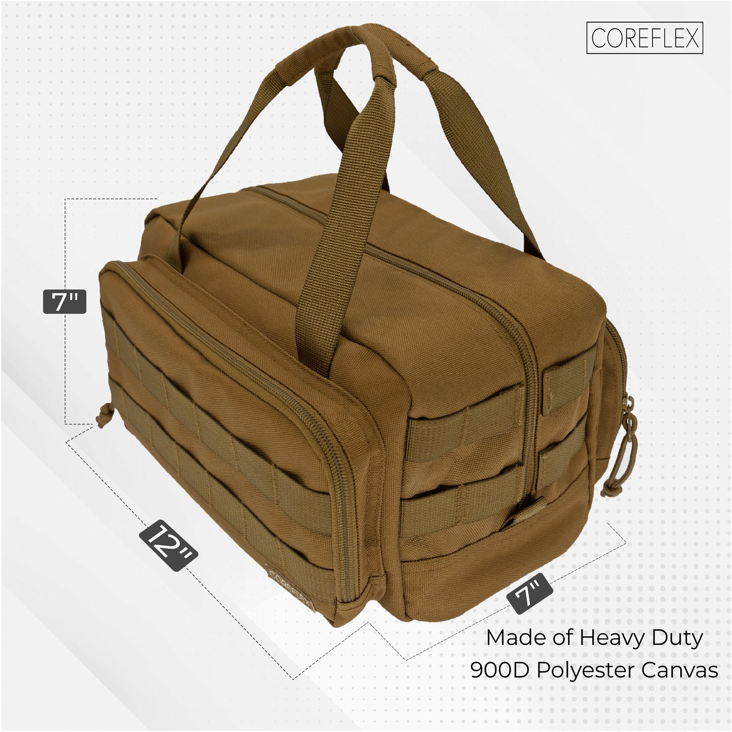 Coreflex 12-inch Heavy Duty Tool Bag, Tactical Bag, Gear Bag, Range Bag, EDC Bag